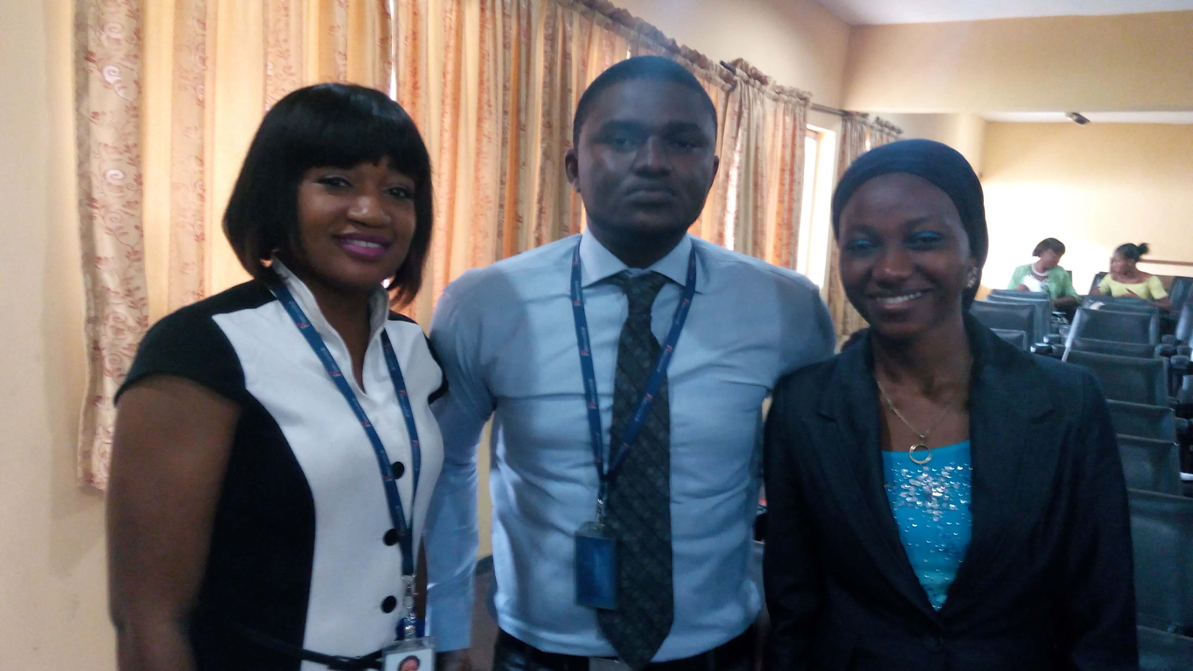 Staff members of Interswitch and admin manager of Kaiste Ventures Limited at the Trainer's meeting